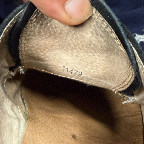 John Varvatos USA Shoes Size 8 M Mens Black Suede Derby Oxford - Picture 5 of 6